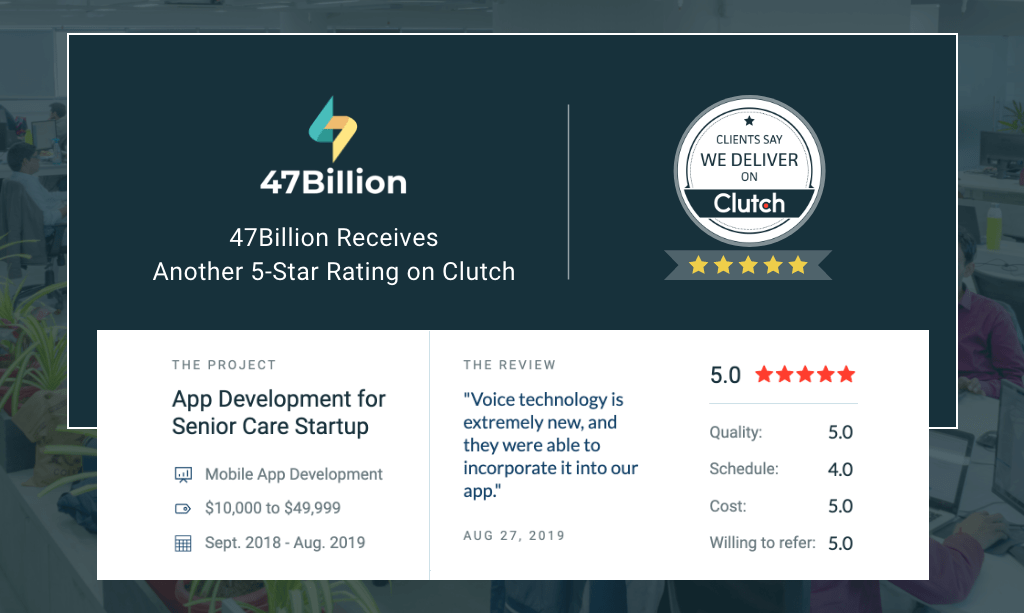 47Billion Receives Another 5-Star Rating on Clutch